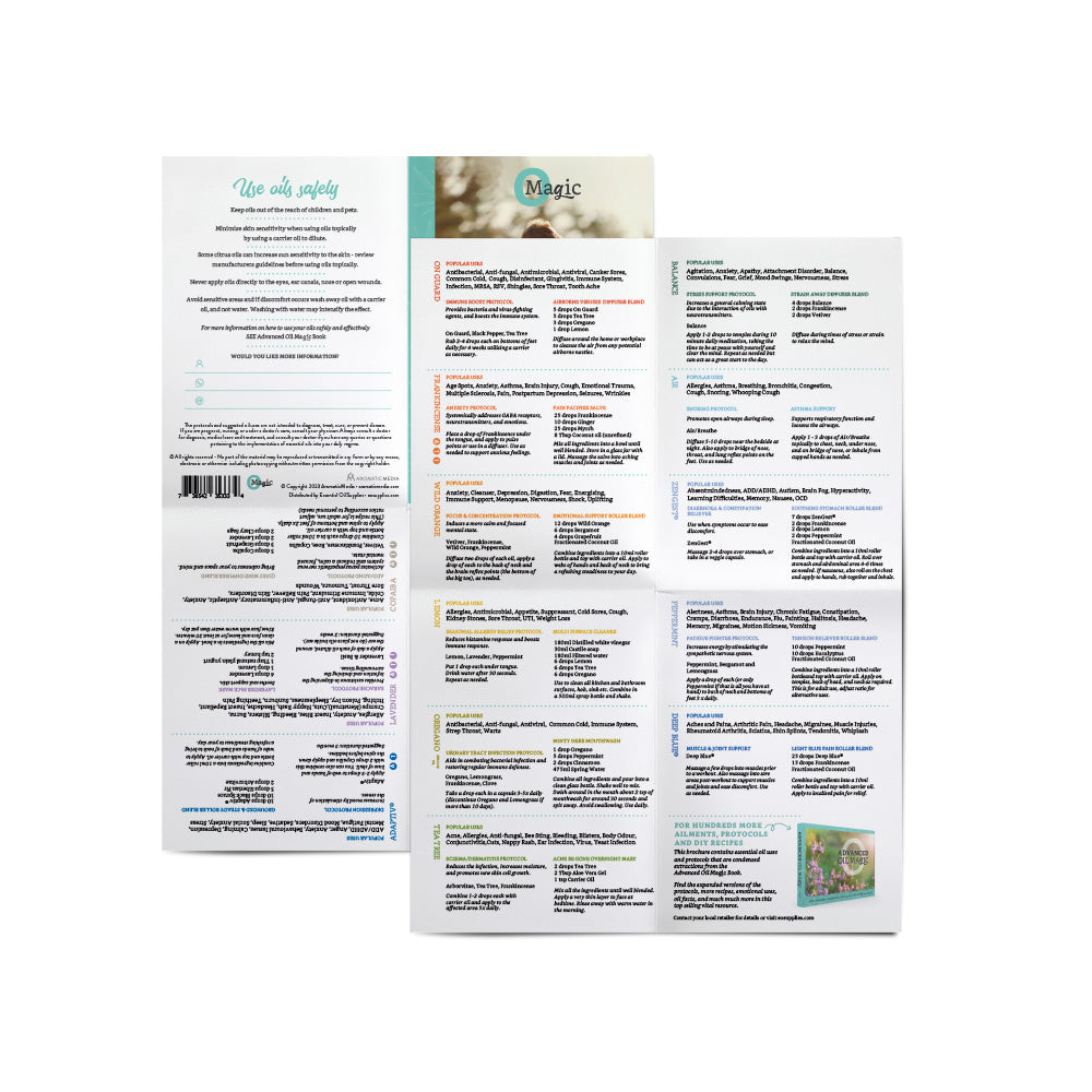 Oil Magic: How to Use the Top Essential Oils Multi Fold Brochure - 25 pack
