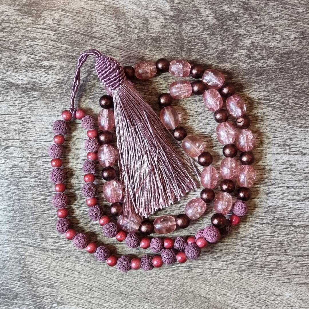 Rose Bead Diffuser Necklace