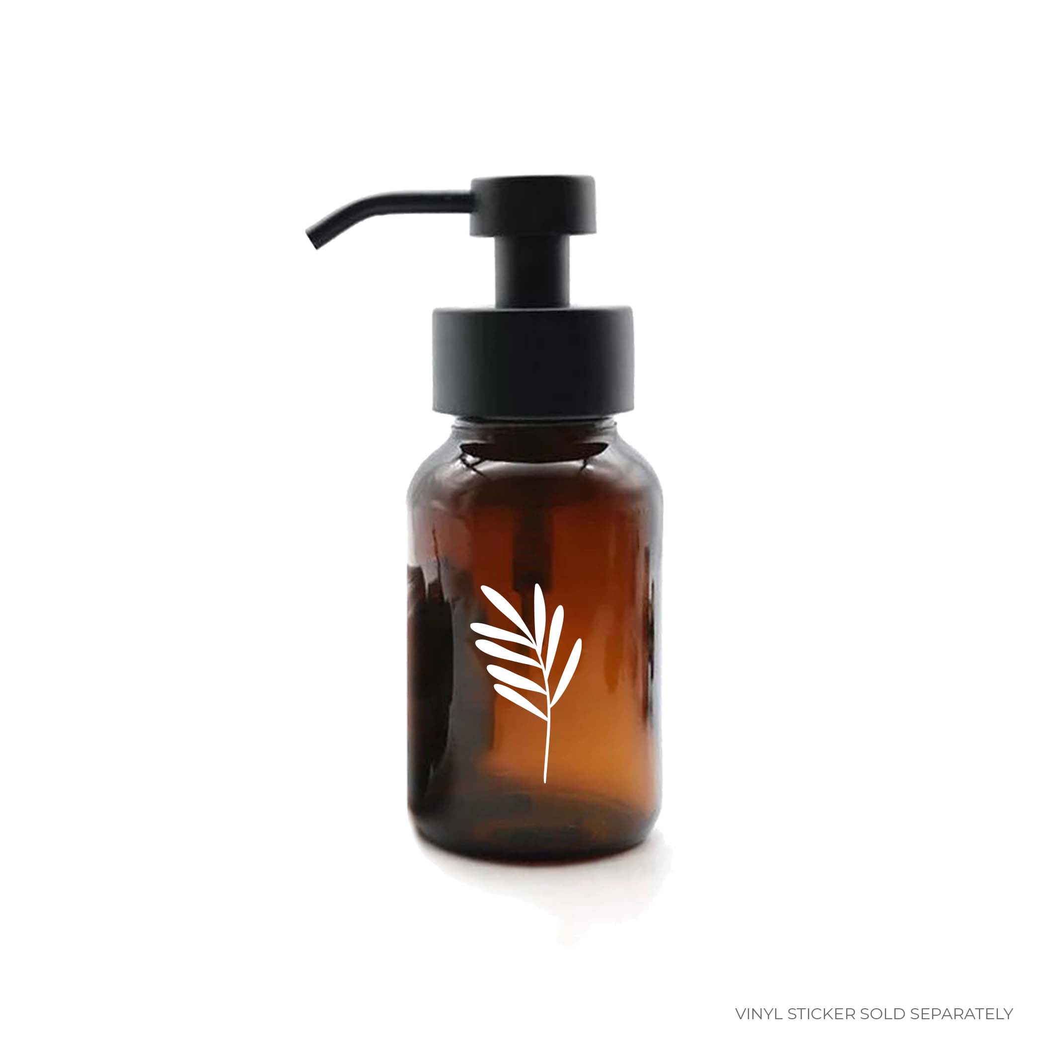 250ml Amber Glass Foaming Soap Dispenser Bottle
