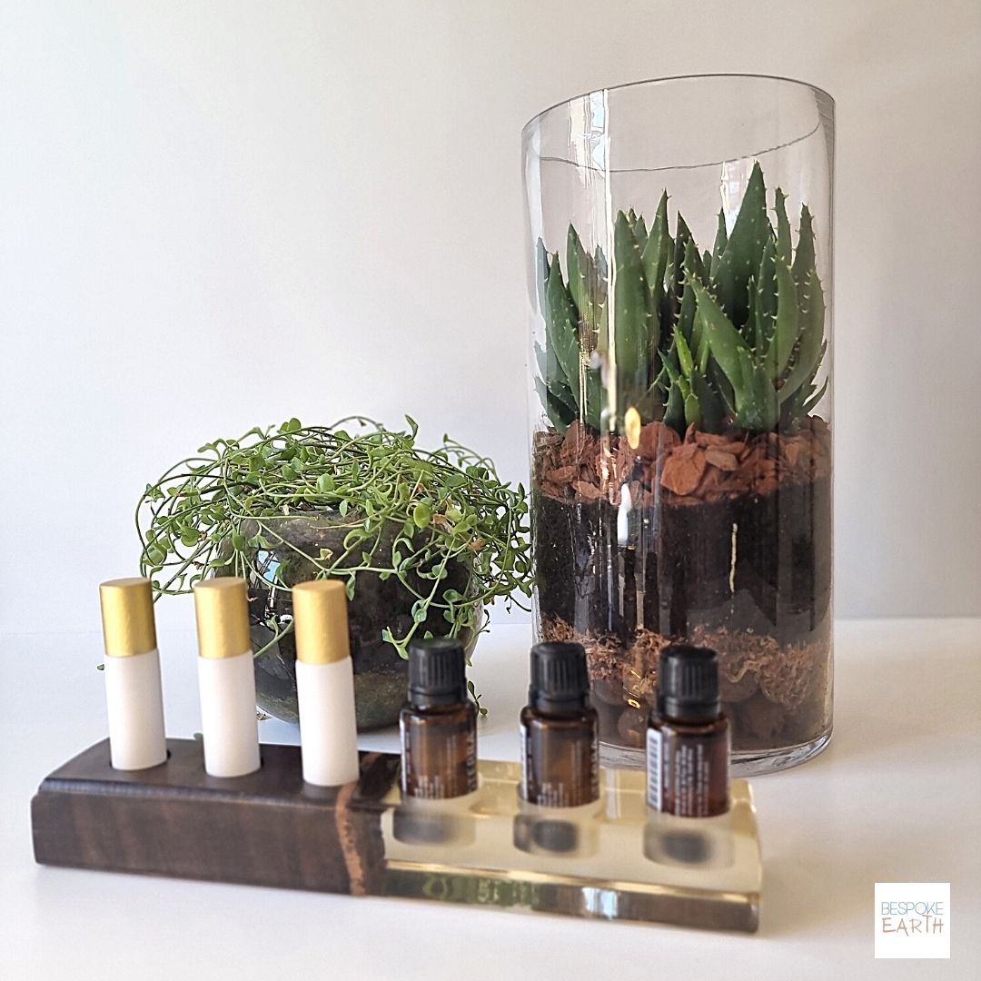 Clear Resin Essential Oil Display Stand - by Bespoke Earth