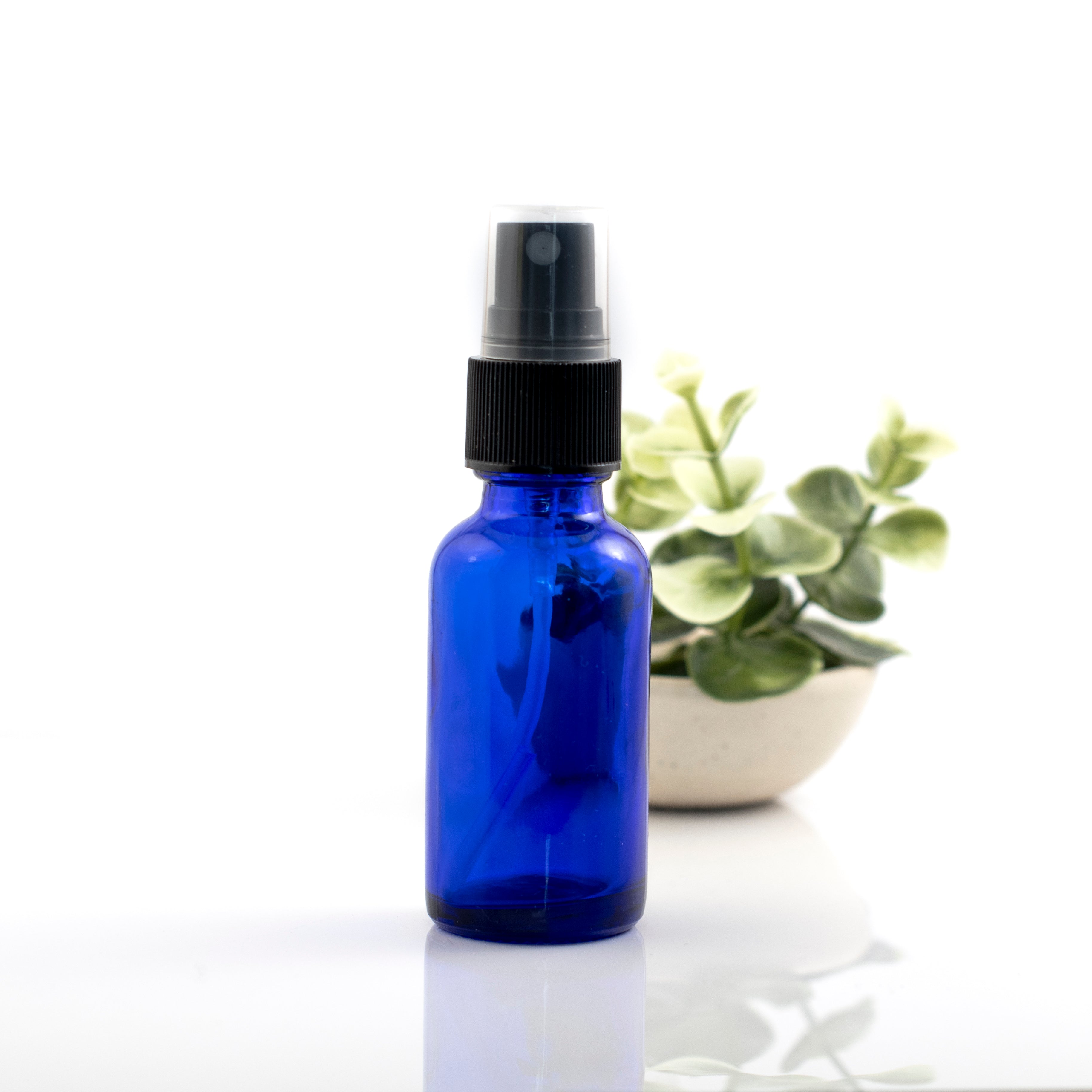 30ml Blue Glass Bottle with Spray Head (3 pack)