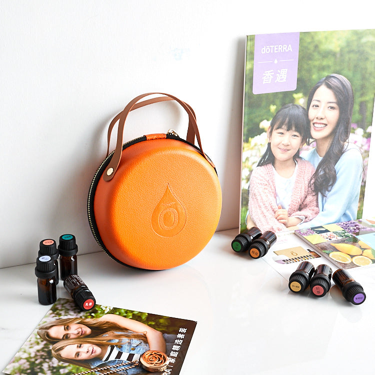 dōTERRA Round Hardshell Orange Storage Case (holds 14 x 5 / 15ml bottles)