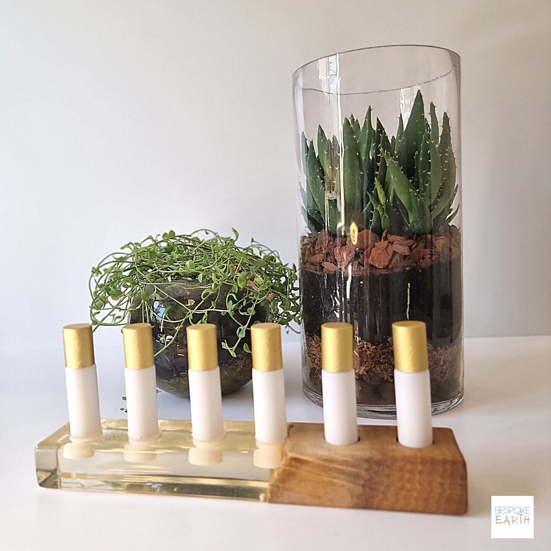Clear Resin Essential Oil Display Stand - by Bespoke Earth