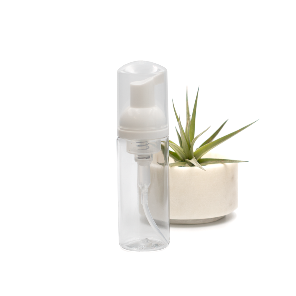 50ml Clear Plastic Bottle with White Foaming Pump Dispenser