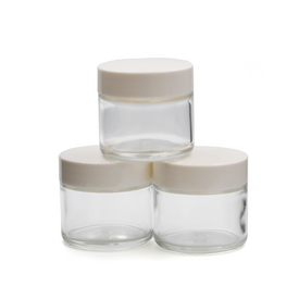 60ml Glass Jar with White Lid (3pk)