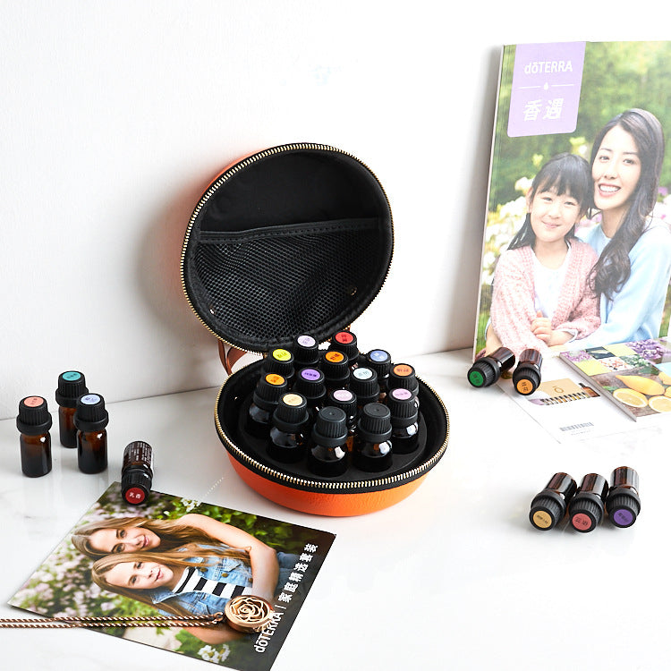 dōTERRA Round Hardshell Orange Storage Case (holds 14 x 5 / 15ml bottles)