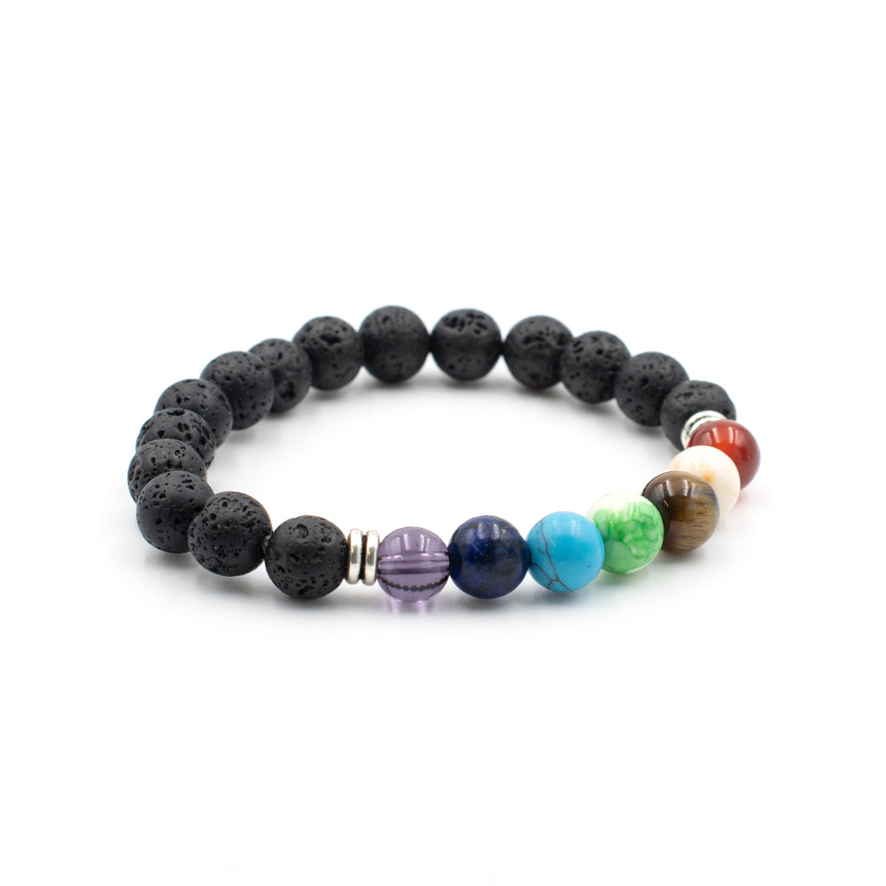 Lava Rock Chakra Bracelet