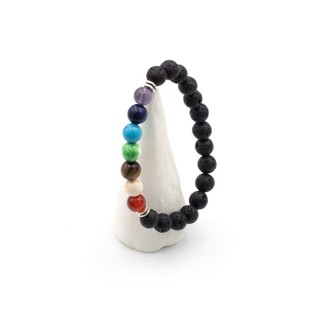 Lava Rock Chakra Bracelet