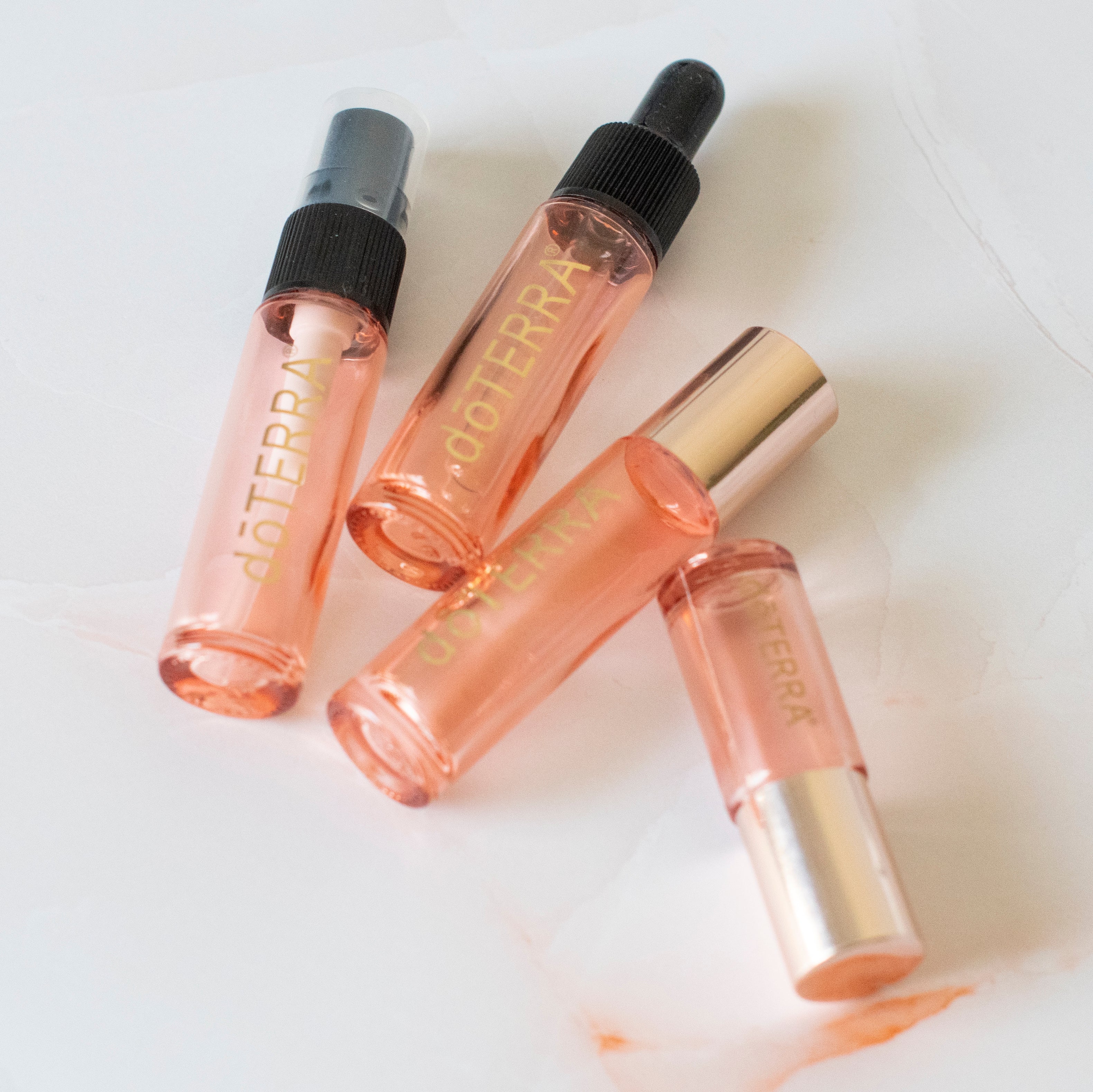 dōTERRA Blush Rose Transparent Bottle Set (4pk)