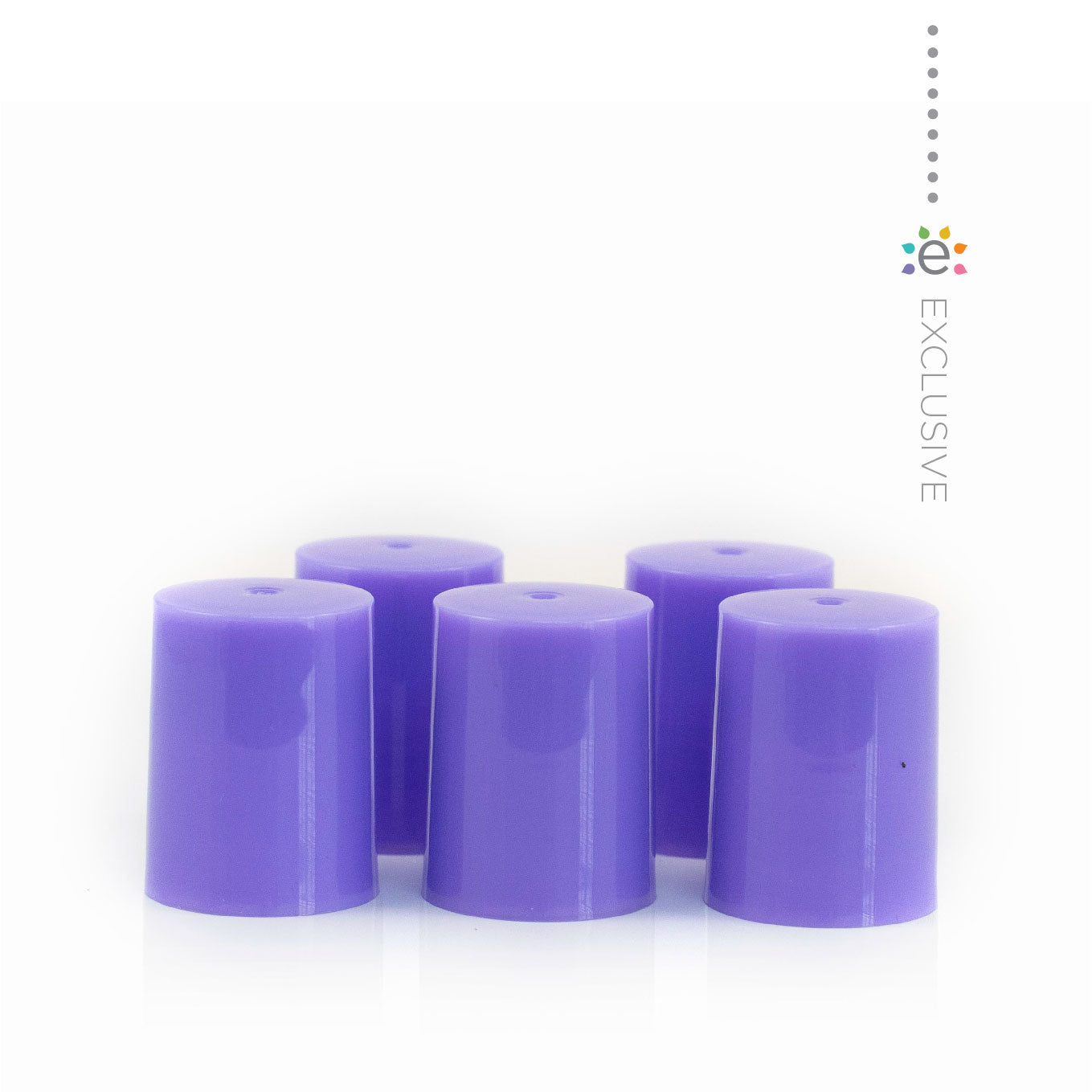 Amethyst Plastic Roller Bottle Cap (5pk)