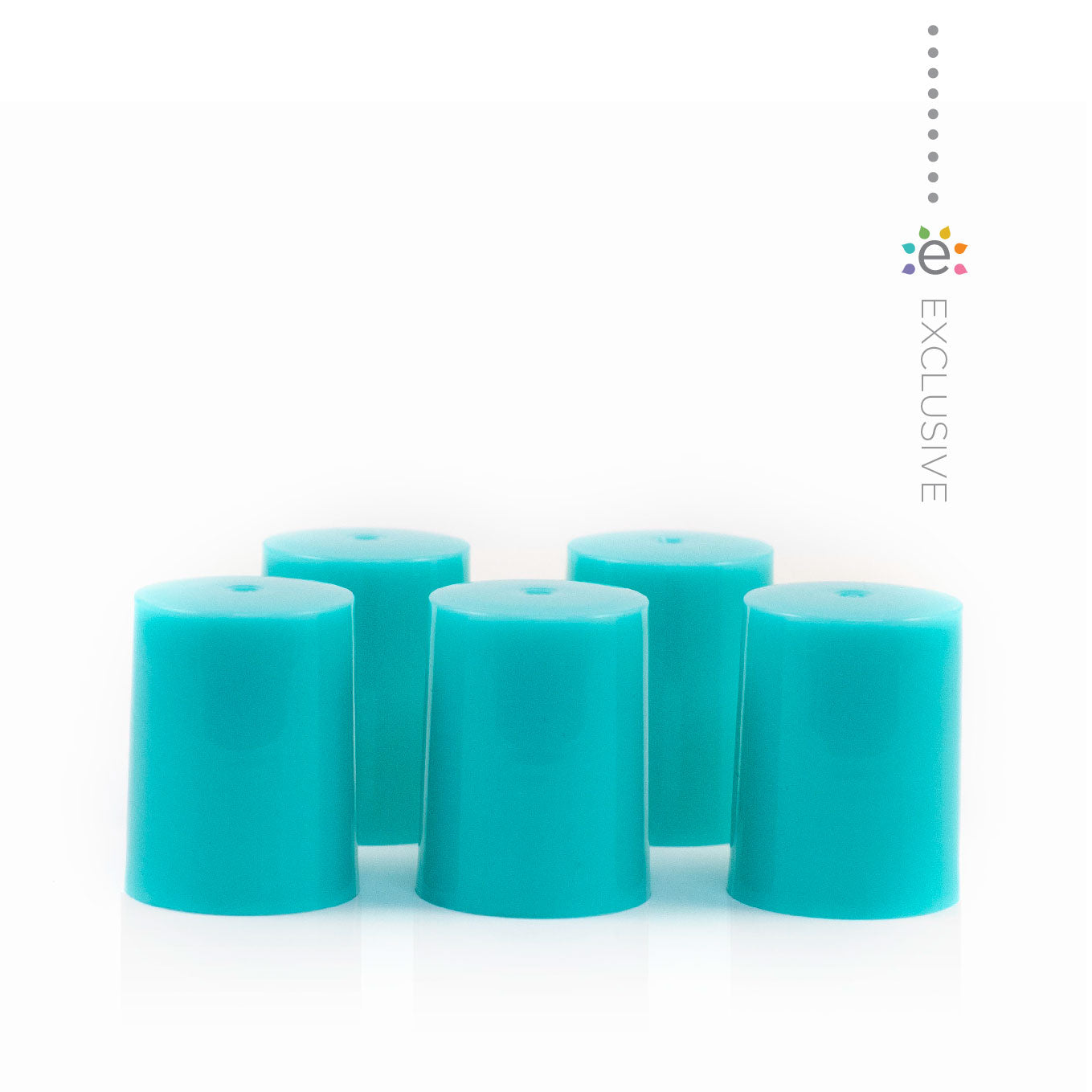 Mermaid Tail Plastic Roller Bottle Cap (5pk)