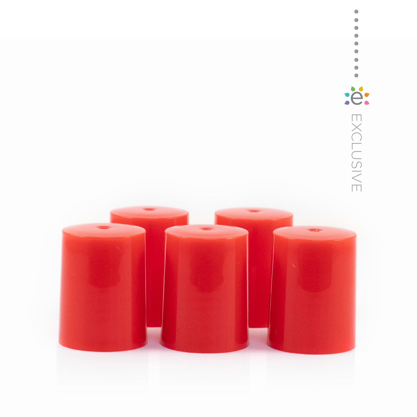 Lipstick Kiss Plastic Roller Bottle Cap (5pk)