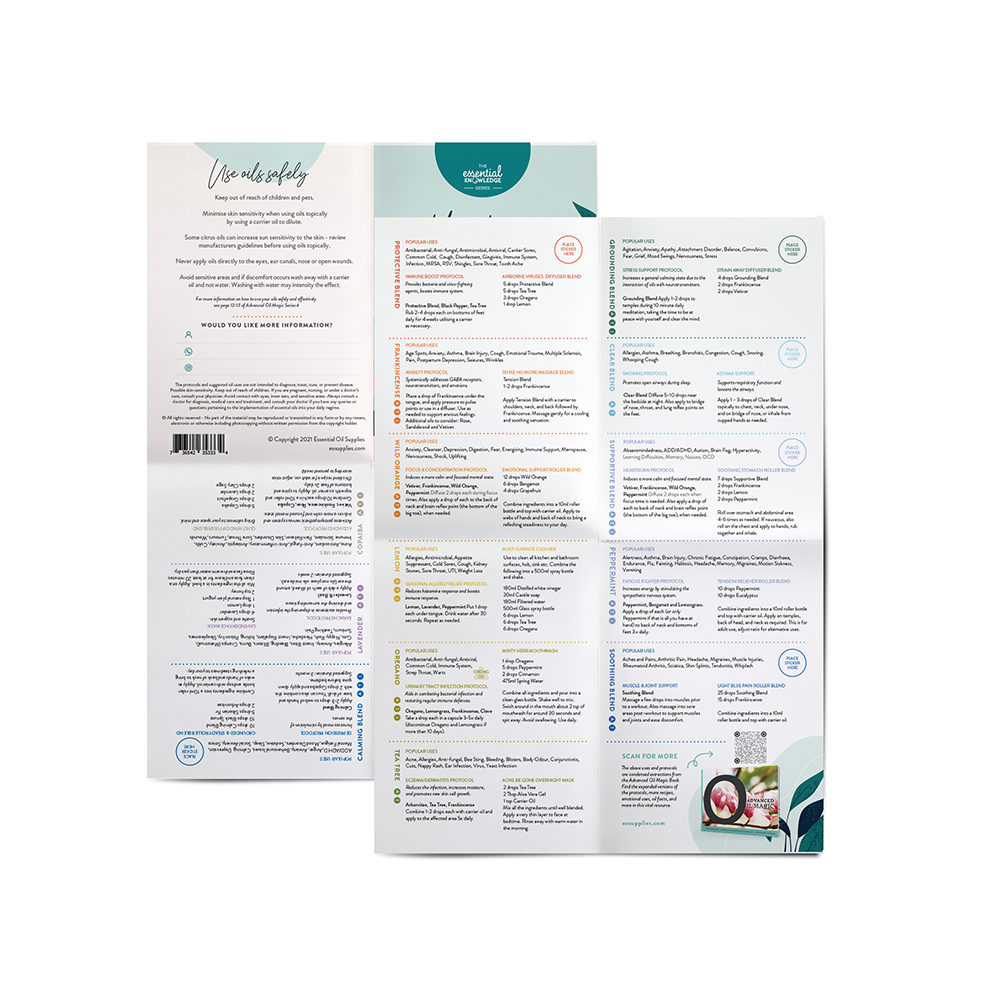 How to Use the Top Essential Oils Multi Fold Brochure - 25 pack
