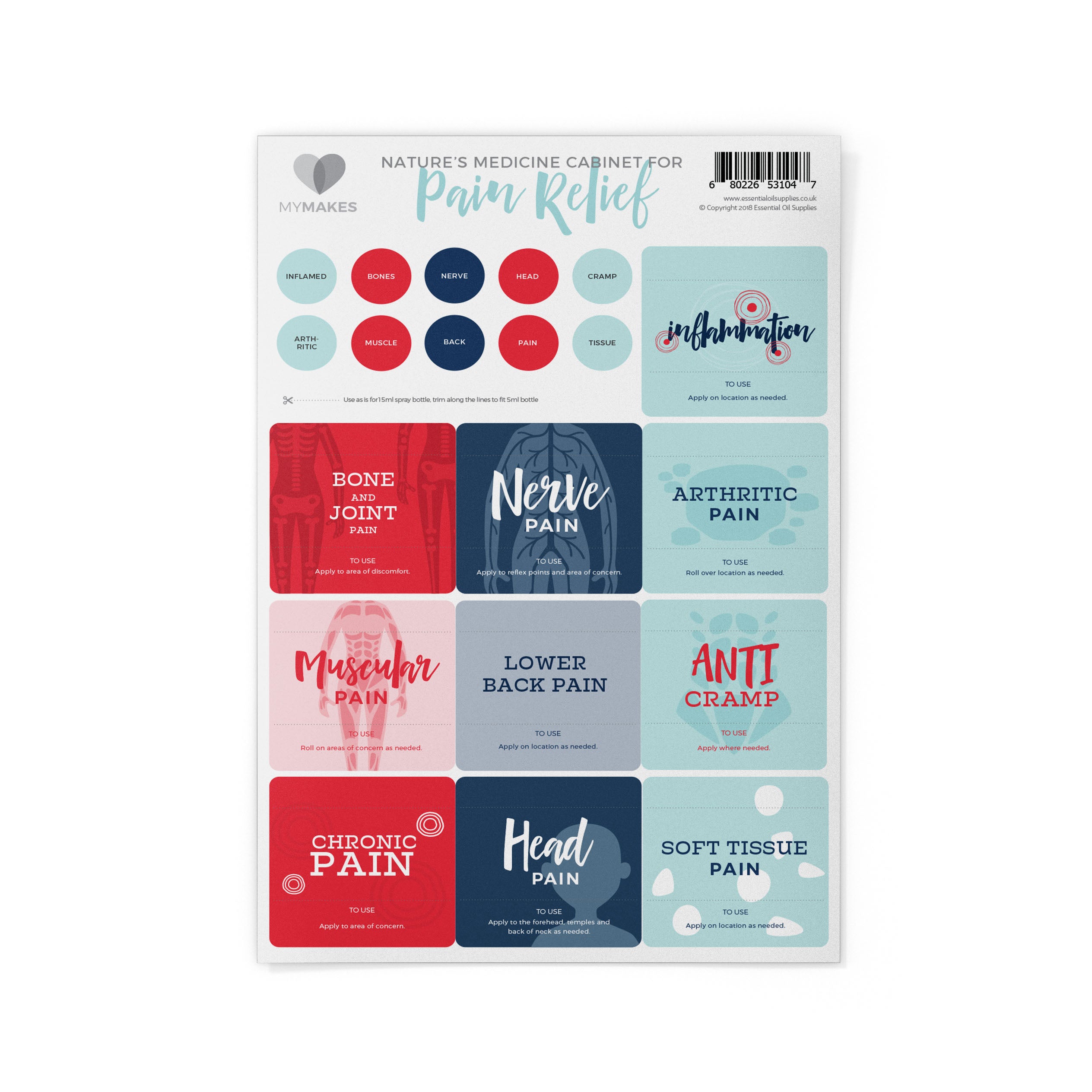 MyMakes : Pain Relief Brochure + Recipes and Labels