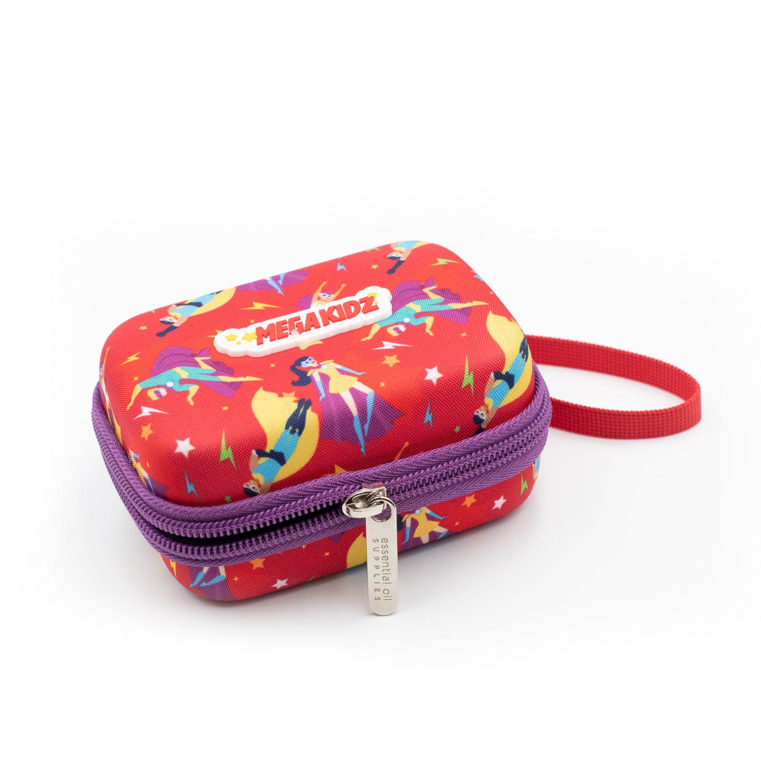 Mega Kidz Hard Shell Oil Case & Wristlet with 5ml Amber bottles & colour caps