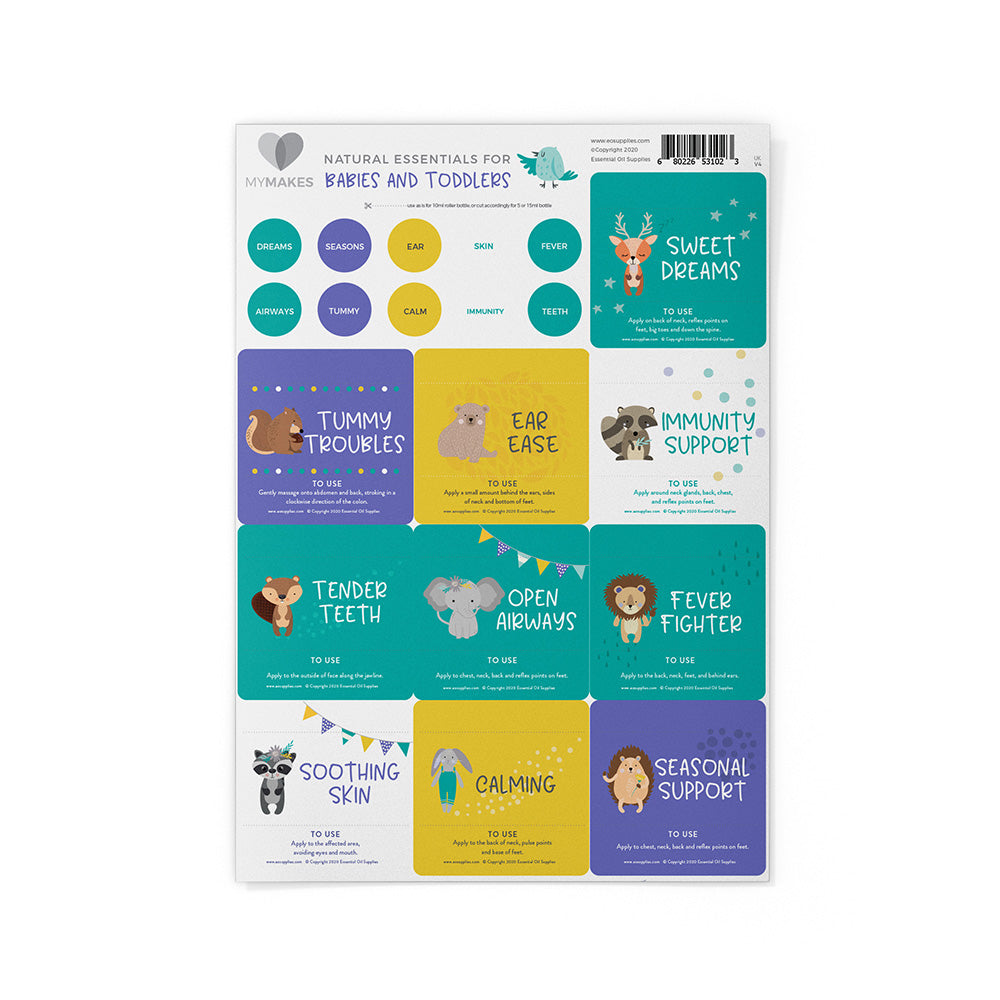 MyMakes : Natural Essentials for Babies and Toddlers Brochure + Recipes & Labels