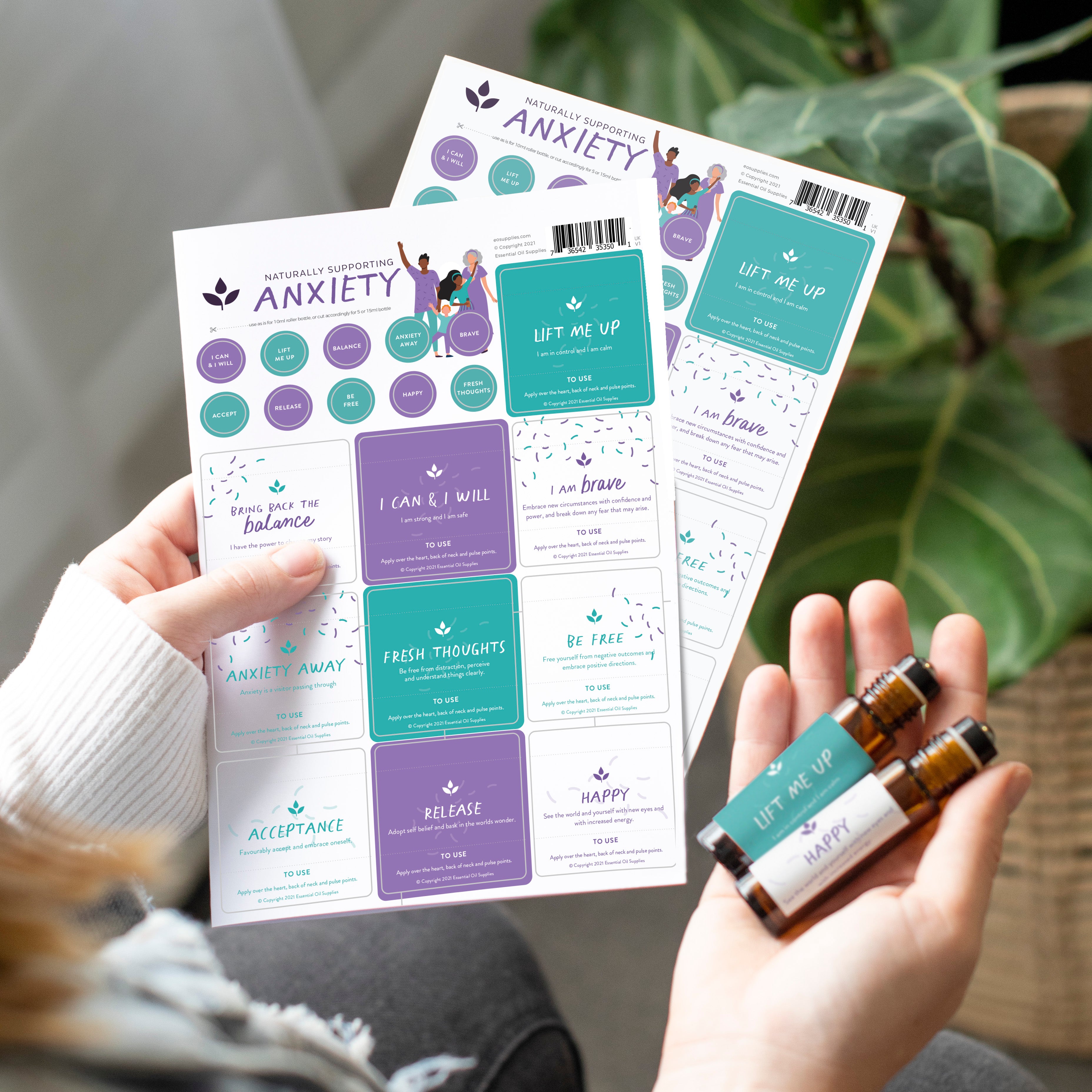 Naturally Supporting Anxiety - Label Sheet