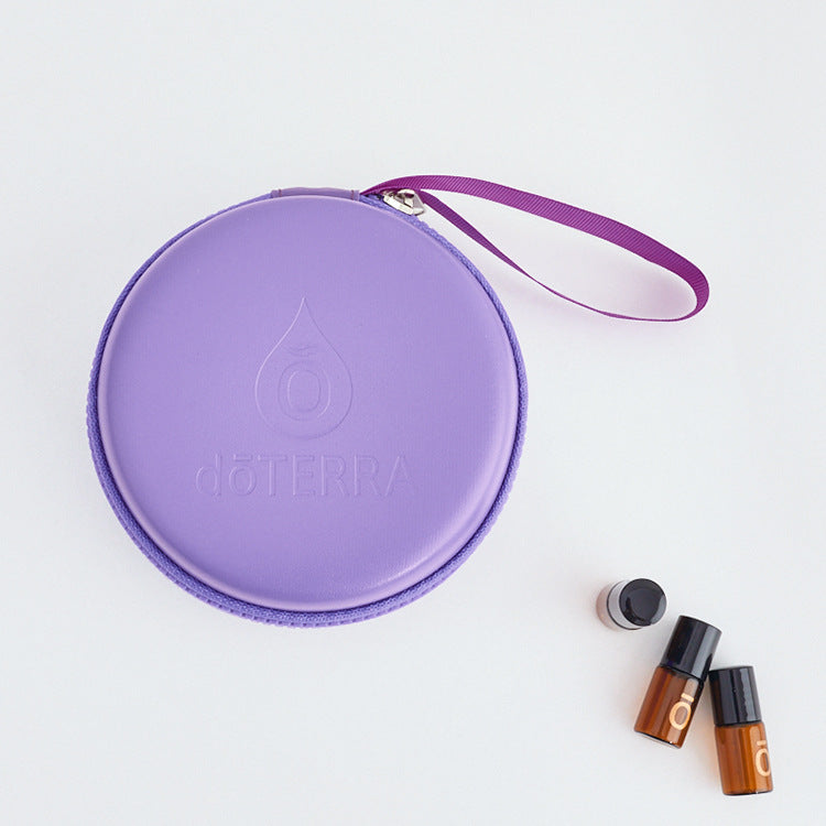 dōTERRA Purple Mini Round Hardshell Case (Holds 19 vials)