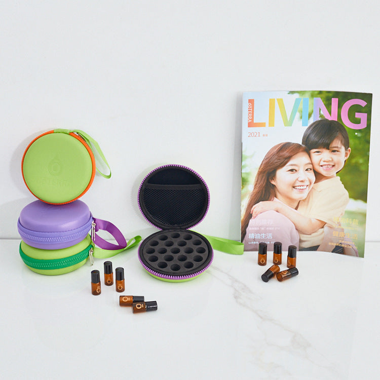 dōTERRA Purple Mini Round Hardshell Case (Holds 19 vials)