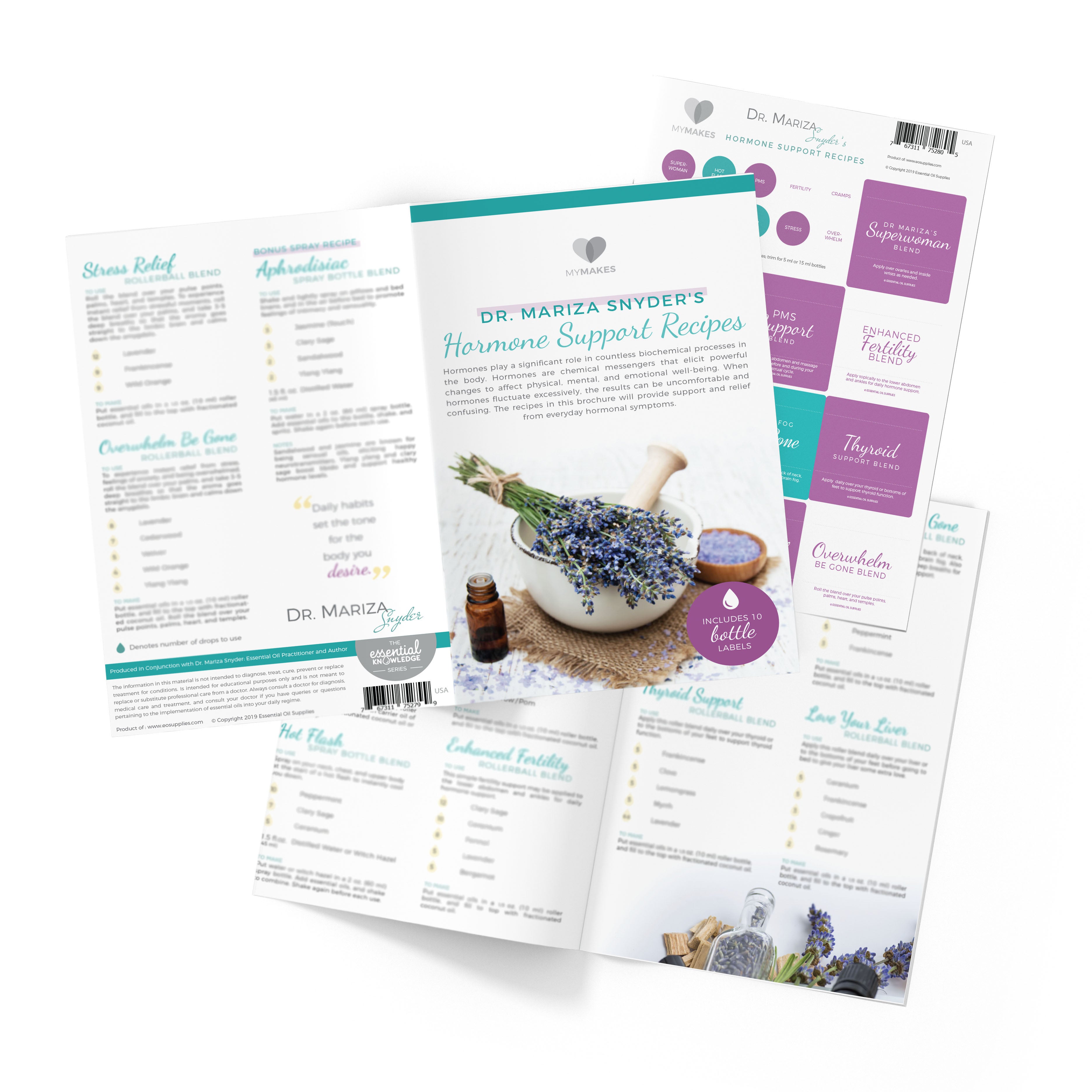 MyMakes : Hormone Support Brochure by Dr Mariza Snyder + Recipes & Labels