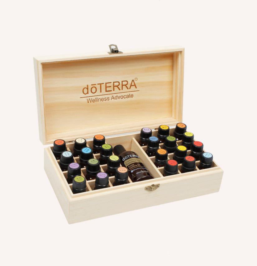 dōTERRA Wooden Storage Box (holds 24 bottles & FCO)